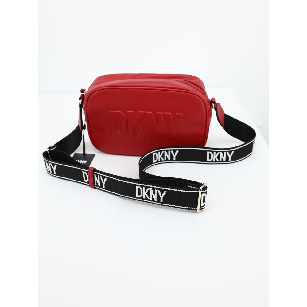 DKNY Tilly Camera Crossbody Bag Red Logo Strap Designer‎ Streetwear Chic
